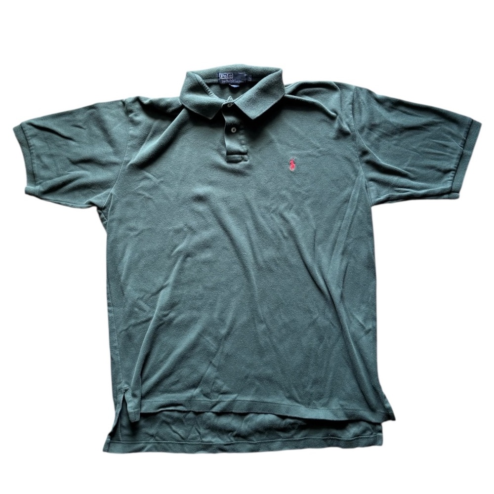 Ralph Lauren Green Polo Shirt Classic Cotton Pique